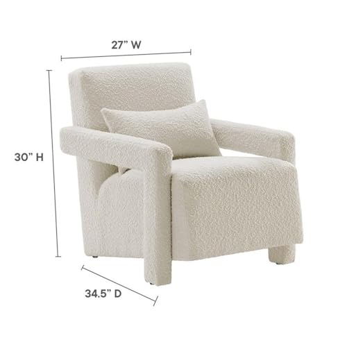 Sillón Plegable Marfil con Tela Bouclé miniatura 3