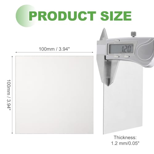 Image of MECCANIXITY Titanium Plate Sheet, TC4 (Gr5) Ti 100x100x1.2mm Heat Resistant Titanium Alloy Sheet High Strength to Weight Ratio for CNC Machining, Racing Applications