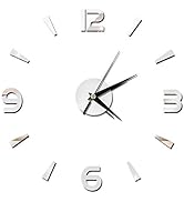 Sluffs Große Wanduhr Für Wohnzimmer-Dekor, Wanduhr-Aufkleber, 1 Mm Acryl-Spiegel, Uhr-Dekor, DIY-...