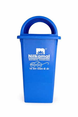 Image of Nilkamal Plastic Garbage Open-Top Waste Bin 60 L (Blue)