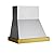 KUCHT 36 in. 600 CFM Wall Mounted Range Hood in Stainless Steel with Gold Accents