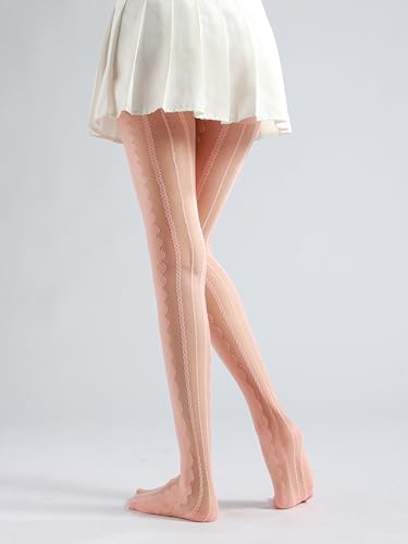 Image of Sahabowi Women Tights, Sheer High Waist Pantyhose, Vintage Control Top Stockings, Siwa7