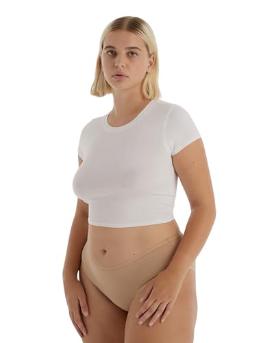 Organic Basics Womens Core Brief Cotton Bikini Underwear, Hazelnut, Large