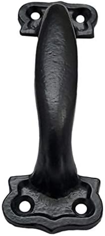 Miniatura 5 de Adonai Hardware Calno - Tiradores de hierro fundido antiguo para puertas de granero de madera vintage, bandejas, armarios, muebles, cocina,