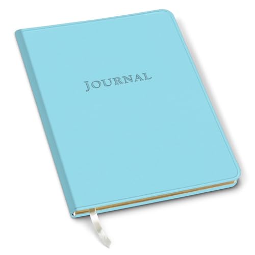 Gallery Leather Journal Notebook - 192 Pages, Softcover, For Men and Women, For Writing, Work & Travel, Handcrafted - Caribbean Aqua - 9.75 x 7.5, Large Lined