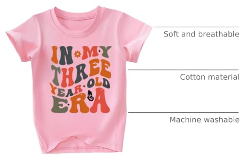 Image of Toddler Girls 3rd Birthday Shirts for Girls 3 Years Old Outfit for Party Tshirt