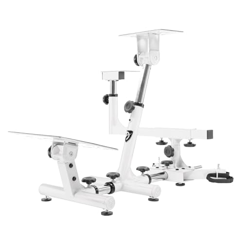 Image of Arozzi Velocita Universal Racing Simulator Cockpit Compatible with Most Racing Sim Gear and Gaming Chairs Collapsible Telescopic and Portable - White