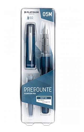 Platinum Prefount Night Sea Füllfederhalter Medium, 1 Stück (1er Pack)