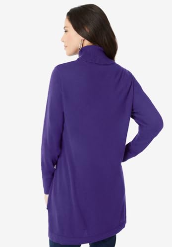 Roaman's Women's Plus Size Cashmere Turtleneck Sweater2