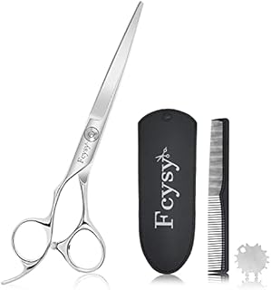 Left Handed Hairdressing Scissors Hair ScissorFcysy Professional Sharp Left Hand Barber Scissors 6 Lefty Hair Cutting Scissors, Hairdresser Scissors Salon Haircut Scissors Hair Shears for Women Men