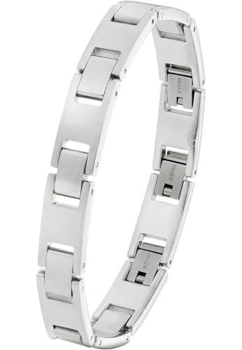 s.Oliver Armband Edelstahl Herren Armschmuck, 17+4 cm, Silber, Kommt in Schmuck Geschenk Box, 2038003
