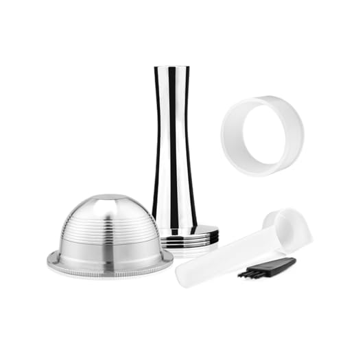 Nespresso �ƌ݊�������AVertuoline Plus �ė��p�\�ȃJ�v�Z���R�[�q�[�|�b�h Vertuo GCA1�ADelonghi �ƌ݊�������AENV135 �X�e�����X�X�`�[���l�ߑւ��|�b�h�t�B���^�[(230ml 1pod t d)