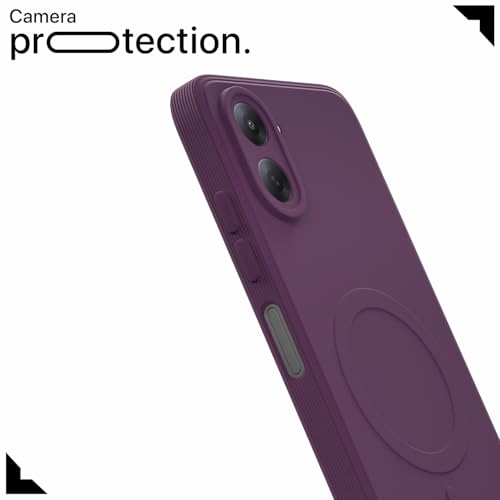 Image of Pikkme Back Cover for Redmi A7 Soft Matte Silicone Mag-Safe Design (Mag-Safe Not Support) Camera Protection | Slim Fit Bumper Cover (Purple)