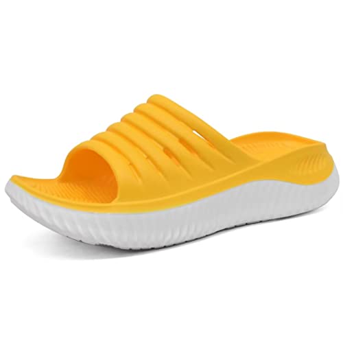 Image of GPOS Womens Recovery Slides Sandals with Orthotic Plantar Fasciitis Relief Comfortable Athletic ladies Sandals with Thick Cushion Sole for Indoor Outdoor