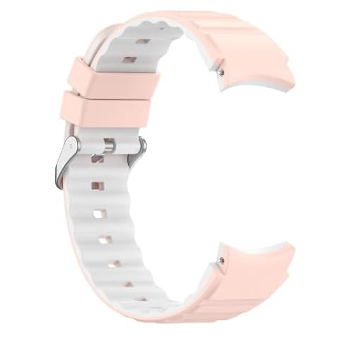 [�����ȓX] �X�|�[�c�V���R���X�g���b�v �ɓK��Samsung Galaxy Watch 7/6 �f���A���J���[�V���R���X�g���b�v Galaxy Watch 5/4 44mm 40mm �E�H�b�`�X�g���b�v(Pink white)