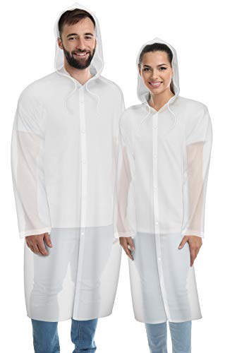 Hagon PRO Rain Coat (2 Pack) - EVA Rain Poncho for Women
