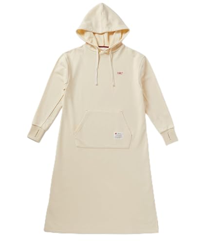 Hanes(ヘインズ) 裏毛パーカーワンピース 60335407-12 アイボリー 身幅: 50cm, 着丈:110cm