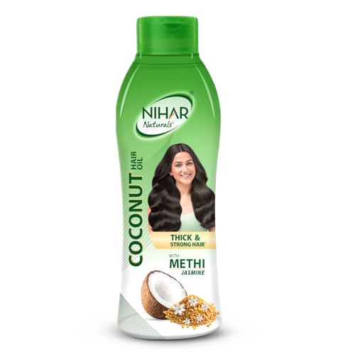Image of Nihar Naturals Non Sticky,Coconut Hair Oil For Thick & Strong Hair, Jasmine, 550ml