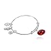 MBOX Expandable Gold Tone & Sliver Tone Birthstone Wire Bangle Bracelet