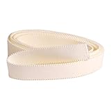 Porcelynne Ivory Matte Brushed Decorative Edge Strap Elastic - 3/4' or 18mm - 5 Yards - Bra Making Lingerie DIY