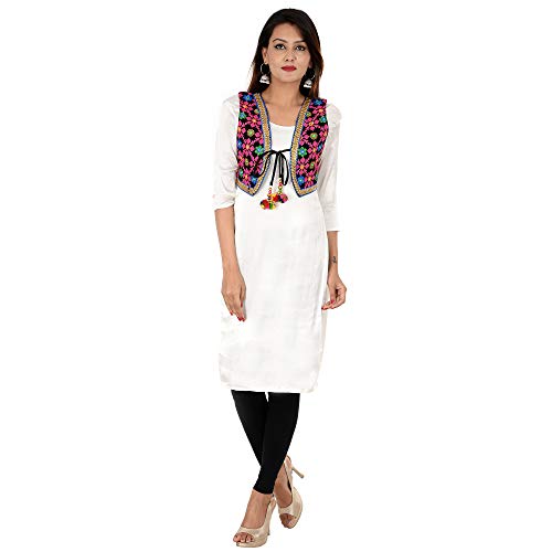 Image of Craft Trade Women's Cotton Embroidered Kutchi Jacket with Tassels Sleeveless Mirror Work