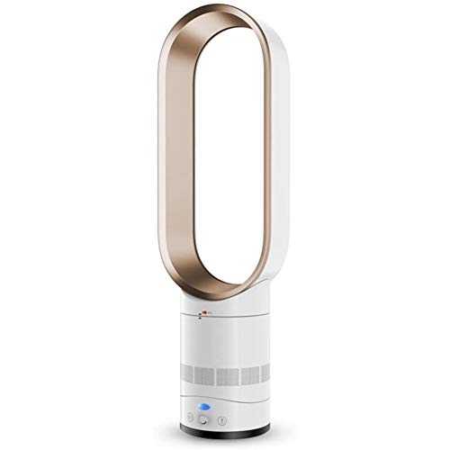 Bladeless Floor Fans,Oscillating Quiet Child Safety Tower Fan With Remote Control,Stand Air Conditioner Fan For Home With Timer Golden 65x25x20cm(26x10x8inch)