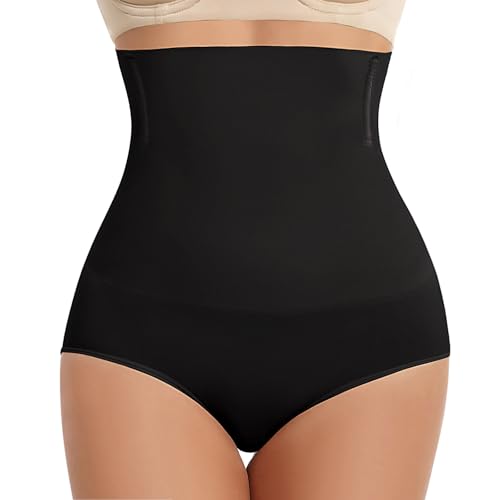 Tuopuda Pancera Contenitiva Donna Pancia Piatta Guaina Contenitiva Vita Alta Intimo Mutande Contenitivo Modellante Contenitive Senza Cuciture Pancera Post Parto Recupero, Nero, S