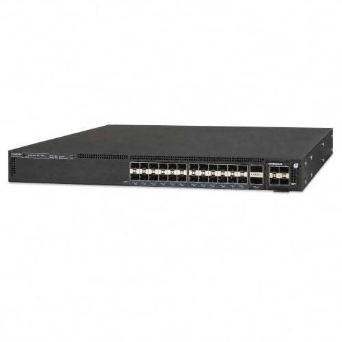 Image of ICX7550-24F-E2 24-Port Managed 1 /10G SFP+ Switch, 2X 40 /100G QSFP+ Uplinks, Dual 400W PSU, 100Gbps Stacking, 4GB RAM, 1U Rackmount, TAA, Cloud Care Ready