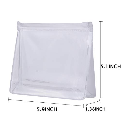 Arroyner 20 Pcs Mini Clear Makeup Bag Small Clear Plastic Cosmetic Bags With Zipper Travel Toiletry Makeup Bag #TOP2