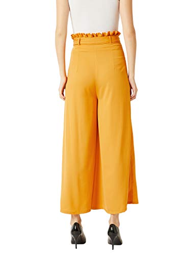 Image of Miss Chase Women's Blue Wide-Leg Trouser Pants