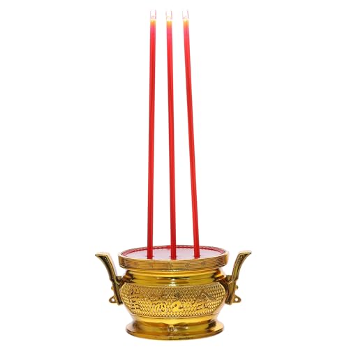 MUSISALY Quemador de Incienso Electrónico LED Buda Luz Decorativa para Uso Doméstico y Devocional, Tamaño 13x25 Cm, Funciona Batería, Decoración Práctica para Altar y Hogar