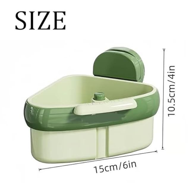 Suction Cup Sink Corner Rack, 2025 New Plastic Sink Storage Rack Holder, Sinks Suction Caddy with Strong Suction Cup Removable, Auto-Dump Strainer for Kitchen Bathroom Dishware (Yellow)