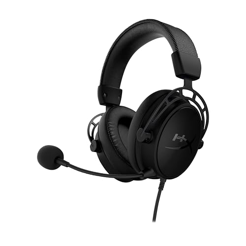HyperX Casque de jeu Cloud Alpha S pour PC et PS4, son surround 7.1, basses réglables, haut-parleurs à deux pièces, mixeur de discussion, microphone...