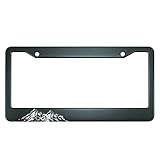 HOSNYE Mountain Landscape License Plate Frame Mountains Hand Drawing Rocky Peaks Metal License Plate Cover Front Plates Frames Car Tag Frame for Women Men US Vehicles Standard