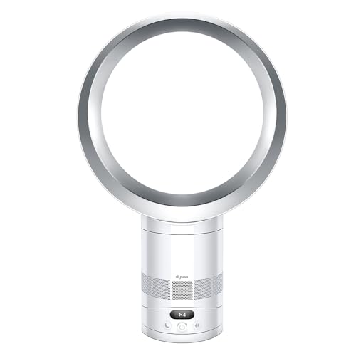 Dyson Cool CF1 Desk Fan White/Silver Bladeless Quiet Cooling Fan with Air Multiplier Technology MyDyson App Control Sleep Mode Energy Efficient