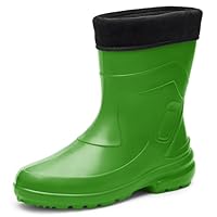 Ladeheid Women's EVA Thermo Extra Light Wellington Boots Rainy Wellies Rain Boots LA-800-2017 (Green/Black, 3.5 UK)