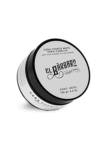 Fijadores Y Modeladores, Drugstore Cera Mate Para Cabello 120g - EL BÁRBARO - Cera para cabello base agua - Para cabello, barba y bigote
