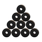 Schlagzeug-Set für Schlagzeug-Pads, Schaumstoff-Filz-Unterlegscheiben, 10-teiliges Set für Percussion-Pads, schwarzes Filzmaterial mit Standardgröße 10 mm Durchmesser, kompatibel mit