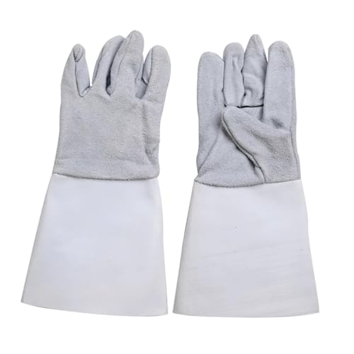 HEALBYBLE Guantes de trabajo piel vaca for soldar, resistentes al calor, protección seguridad for soldadores, vestimenta de seguridad