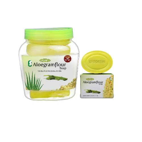Spoorthi Aloegramflour organic soap 4 pieces-picture-42