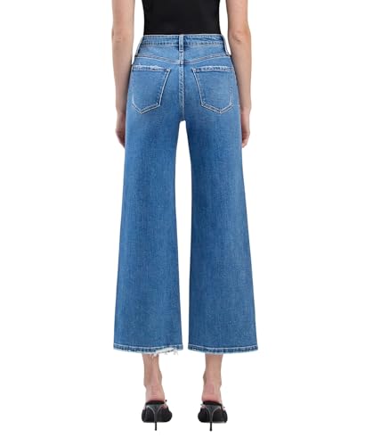 Flying Monkey High Rise Crop Wide Jeans F60073
