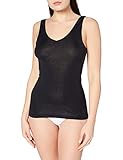 wolle seide hemd 98 Feinripp HANRO Damen Unterwäsche Unterhemd Woolen Silk 1416, Gr. S, Schwarz (black)