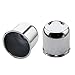 AYZH 4 Pack Chrome Steel Center Caps Push Thru for Trailer Wheel Rims 4.25