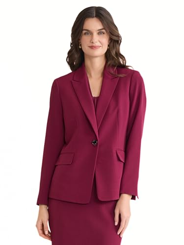 Kasper Women's Stretch One-Button Peak Lapel Blazer