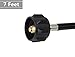 DozyAnt 7 Feet Propane Adapter Hose 1 lb to 20 lb Converter Replacement for QCC1/Type1 Tank Connects 1 LB Bulk Portable Appliance to 20 lb Propane Tank - Safety Certified
