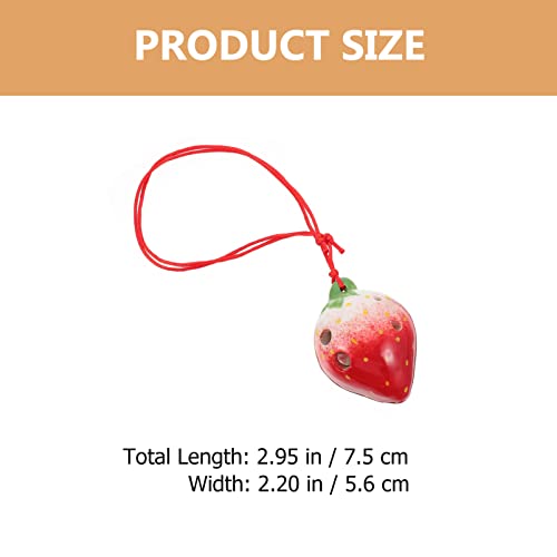 Vaguelly 6 Hole Alto C Ocarina Strawberry Shaped Ocarina Ceramic Ocarina Kids Musical Instruments For Kids Adult Music Lovers #TOP4