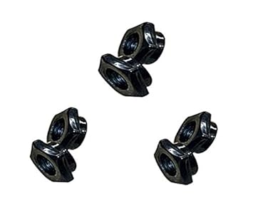 SUPRO 1 Pair to 4 Pair Spinlock Collars (Fit for 26mm Rod Only), Anti-Slip Spin-Lock Collar Hex Nut Screw Clamp Spinlock Collar for Dumbbell Weight Lifting (6 Pc)