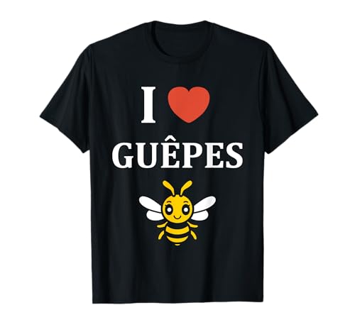 Insecte Guêpe Humour Simple i Love Guêpes T-Shirt