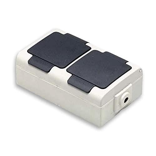 Blendend Enchufe alemán de montaje en superficie de 2 vías, color gris. Ideal para instalaciones eléctricas seguras y duraderas, combina funcionalidad y diseño moderno para cualquier espacio.