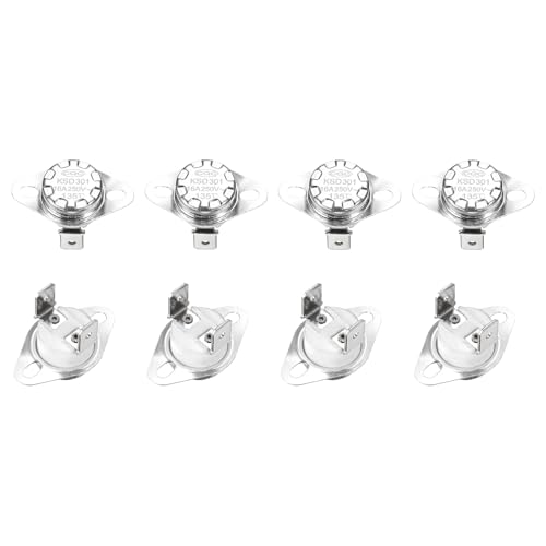 QUARKZMAN Thermostat KSD301 135°C/275°F 16A Normalement Fermé N.F Réglage Interrupteur de Température à Disque Snap pour Micro-ondes, Four, Cafetière 8...
